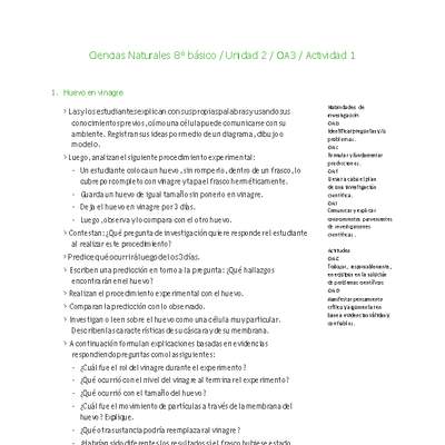 Ciencias Naturales 8° básico-Unidad 2-OA3-Actividad 1 Ciencias Naturales 8° básico-Unidad 2-OA3-Actividad 1