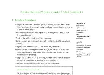 Ciencias Naturales 8° básico-Unidad 2-OA4-Actividad 1 Ciencias Naturales 8° básico-Unidad 2-OA4-Actividad 1