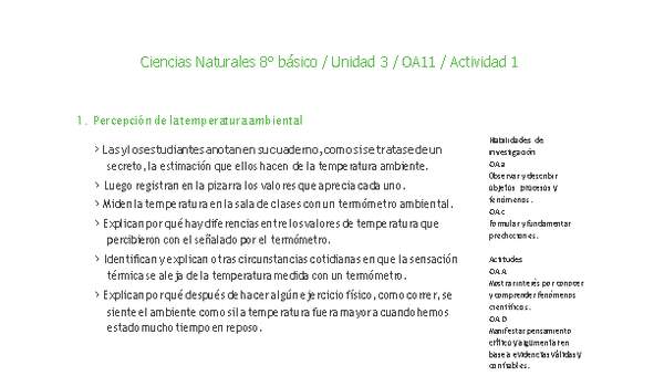 Ciencias Naturales 8° básico-Unidad 3-OA11-Actividad 1 Ciencias Naturales 8° básico-Unidad 3-OA11-Actividad 1