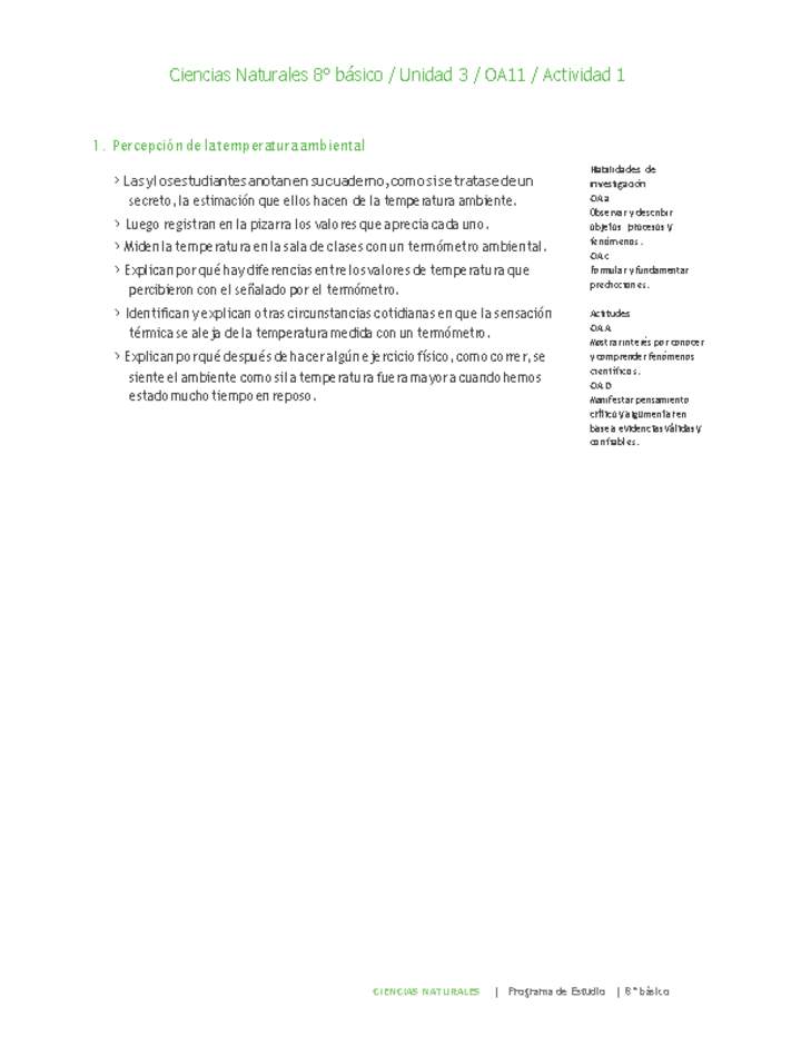 Ciencias Naturales 8° básico-Unidad 3-OA11-Actividad 1 Ciencias Naturales 8° básico-Unidad 3-OA11-Actividad 1