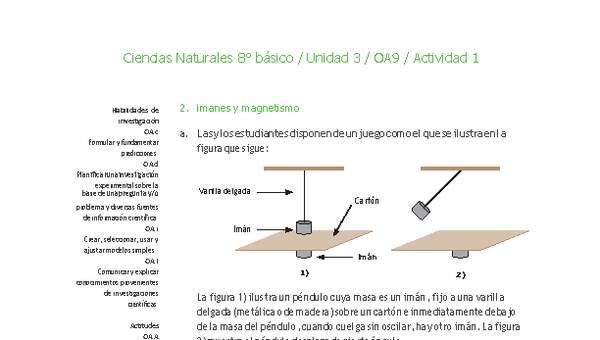 Ciencias Naturales 8° básico-Unidad 3-OA9-Actividad 2 Ciencias Naturales 8° básico-Unidad 3-OA9-Actividad 2