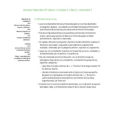 Ciencias Naturales 8° básico-Unidad 4-OA12-Actividad 2 Ciencias Naturales 8° básico-Unidad 4-OA12-Actividad 2