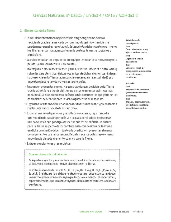 Ciencias Naturales 8° básico-Unidad 4-OA15-Actividad 2 Ciencias Naturales 8° básico-Unidad 4-OA15-Actividad 2