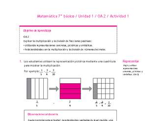 Matemática 7° básico -Unidad 1-OA 2-Actividad 1 Matemática 7° básico -Unidad 1-OA 2-Actividad 1