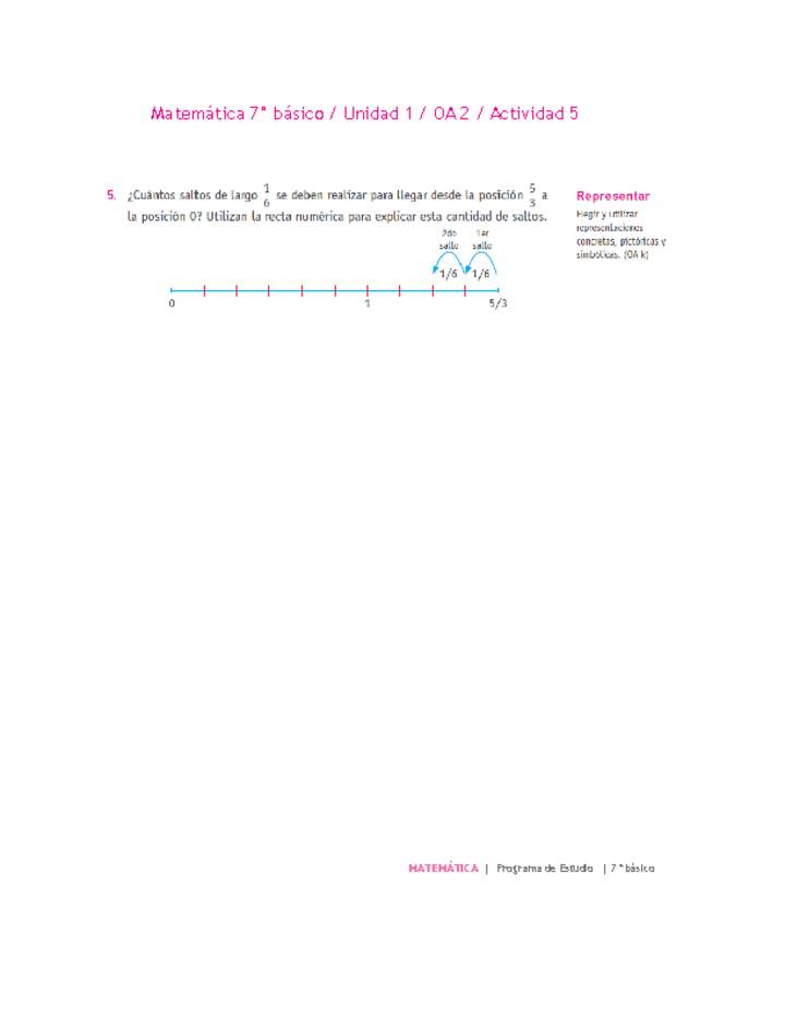 Matemática 7° básico -Unidad 1-OA 2-Actividad 5 Matemática 7° básico -Unidad 1-OA 2-Actividad 5