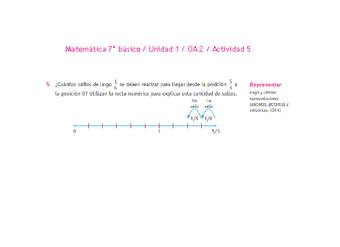 Matemática 7° básico -Unidad 1-OA 2-Actividad 5 Matemática 7° básico -Unidad 1-OA 2-Actividad 5