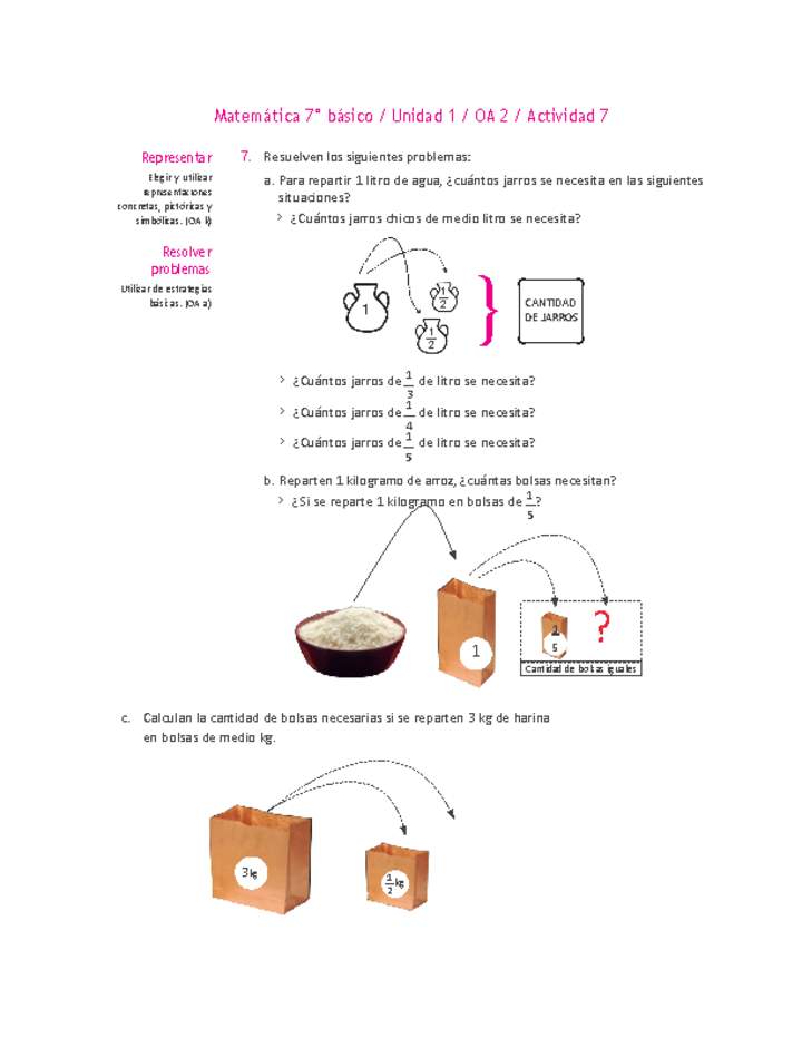 Matemática 7° básico -Unidad 1-OA 2-Actividad 7 Matemática 7° básico -Unidad 1-OA 2-Actividad 7