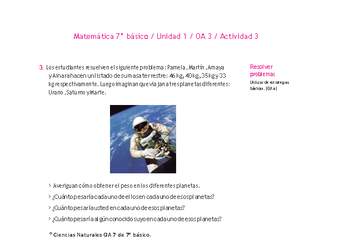 Matemática 7° básico -Unidad 1-OA 3-Actividad 3 Matemática 7° básico -Unidad 1-OA 3-Actividad 3