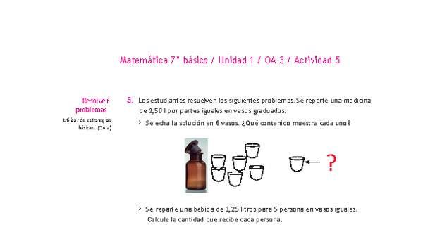 Matemática 7° básico -Unidad 1-OA 3-Actividad 5 Matemática 7° básico -Unidad 1-OA 3-Actividad 5