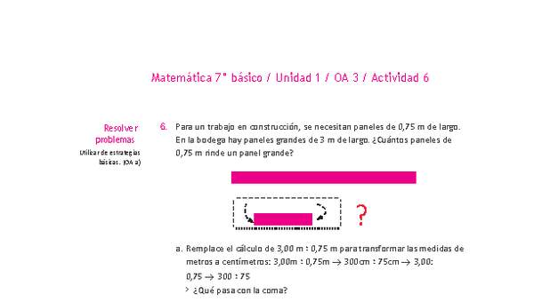 Matemática 7° básico -Unidad 1-OA 3-Actividad 6 Matemática 7° básico -Unidad 1-OA 3-Actividad 6