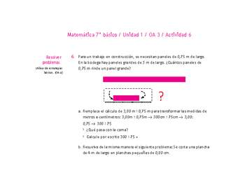 Matemática 7° básico -Unidad 1-OA 3-Actividad 6 Matemática 7° básico -Unidad 1-OA 3-Actividad 6