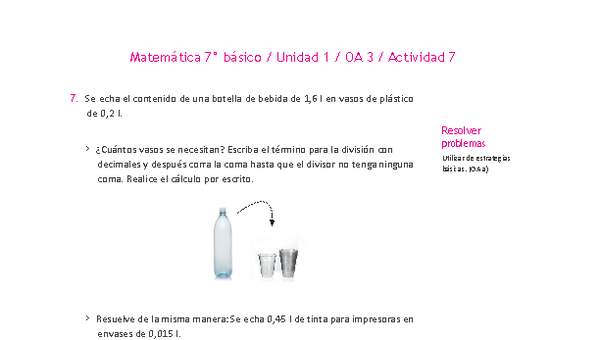 Matemática 7° básico -Unidad 1-OA 3-Actividad 7 Matemática 7° básico -Unidad 1-OA 3-Actividad 7