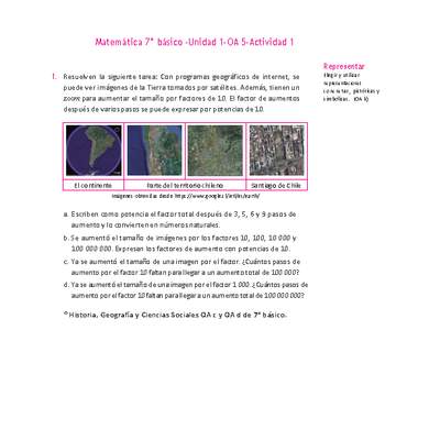 Matemática 7° básico -Unidad 1-OA 5-Actividad 1 Matemática 7° básico -Unidad 1-OA 5-Actividad 1
