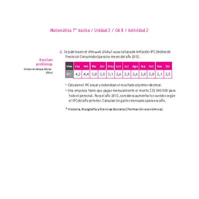 Matemática 7° básico -Unidad 2-OA 8-Actividad 2