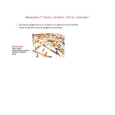 Matemática 7° básico -Unidad 3-OA 10-Actividad 1 Matemática 7° básico -Unidad 3-OA 10-Actividad 1