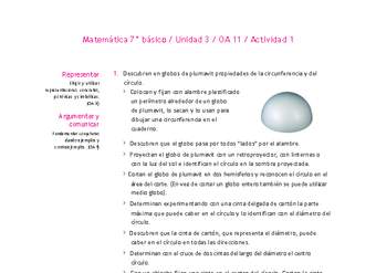 Matemática 7° básico -Unidad 3-OA 11-Actividad 1 Matemática 7° básico -Unidad 3-OA 11-Actividad 1