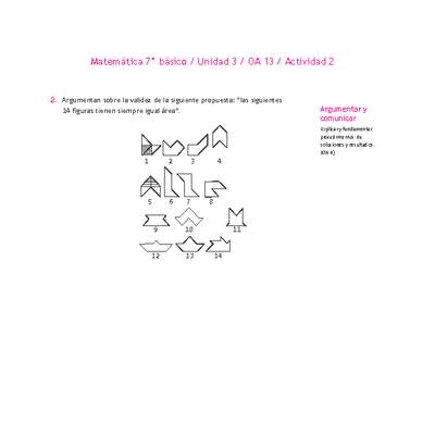 Matemática 7° básico -Unidad 3-OA 13-Actividad 2 Matemática 7° básico -Unidad 3-OA 13-Actividad 2