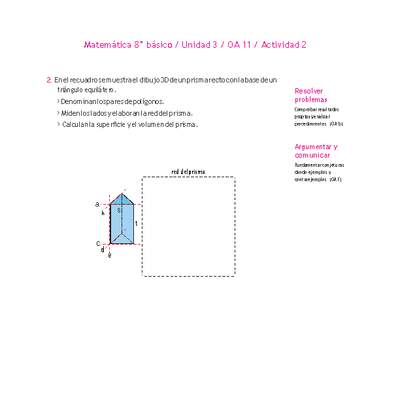 Matemática 8° básico -Unidad 3-OA 11-Actividad 2 Matemática 8° básico -Unidad 3-OA 11-Actividad 2