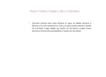 Música 7° básico-Unidad 1-OA1;7-Actividad 1 Música 7° básico-Unidad 1-OA1;7-Actividad 1