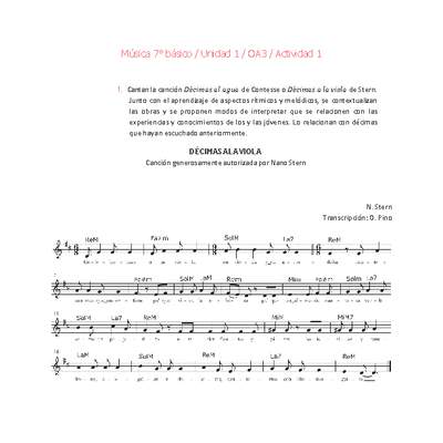 Música 7° básico-Unidad 1-OA3-Actividad 1 Música 7° básico-Unidad 1-OA3-Actividad 1