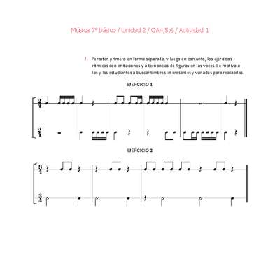 Música 7° básico-Unidad 2-OA4;5;6-Actividad 1 Música 7° básico-Unidad 2-OA4;5;6-Actividad 1