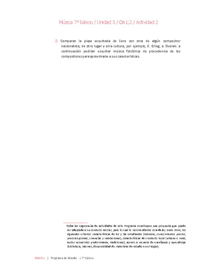 Música 7° básico-Unidad 3-OA1;2-Actividad 2 Música 7° básico-Unidad 3-OA1;2-Actividad 2