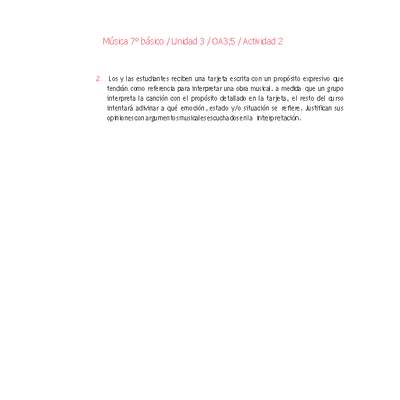 Música 7° básico-Unidad 3-OA3;5-Actividad 2 Música 7° básico-Unidad 3-OA3;5-Actividad 2