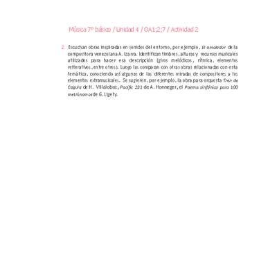Música 7° básico-Unidad 4-OA1;2;7-Actividad 2 Música 7° básico-Unidad 4-OA1;2;7-Actividad 2
