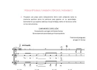 Música 8° básico-Unidad 4-OA3;4;6-Actividad 2 Música 8° básico-Unidad 4-OA3;4;6-Actividad 2