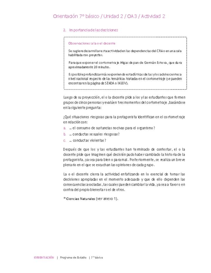 Orientación 7° básico-Unidad 2-OA3-Actividad 2 Orientación 7° básico-Unidad 2-OA3-Actividad 2
