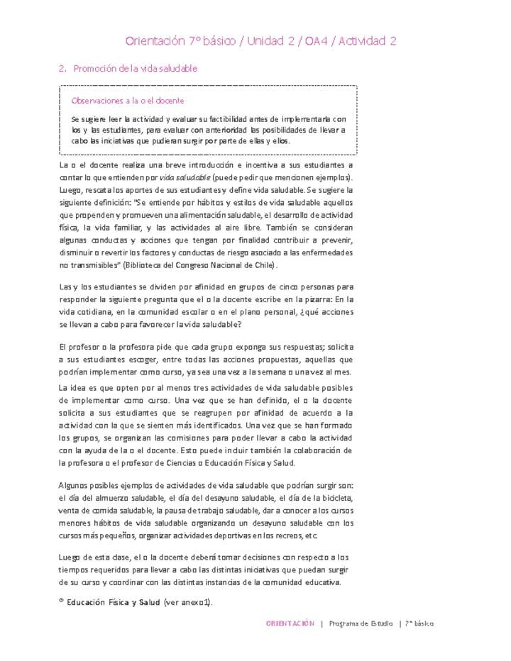 Orientación 7° básico-Unidad 2-OA4-Actividad 2 Orientación 7° básico-Unidad 2-OA4-Actividad 2