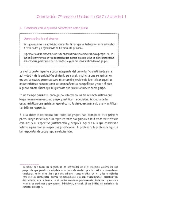 Orientación 7° básico-Unidad 4-OA7-Actividad 1 Orientación 7° básico-Unidad 4-OA7-Actividad 1