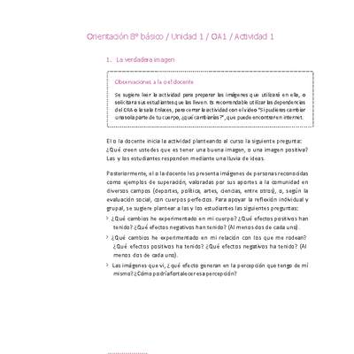 Orientación 8° básico-Unidad 1-OA1-Actividad 1 Orientación 8° básico-Unidad 1-OA1-Actividad 1