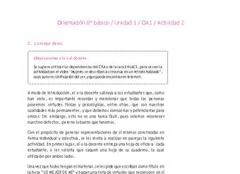 Orientación 8° básico-Unidad 1-OA1-Actividad 2 Orientación 8° básico-Unidad 1-OA1-Actividad 2