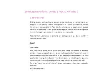 Orientación 8° básico-Unidad 1-OA2-Actividad 2 Orientación 8° básico-Unidad 1-OA2-Actividad 2