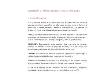 Orientación 8° básico-Unidad 2-OA3-Actividad 1 Orientación 8° básico-Unidad 2-OA3-Actividad 1
