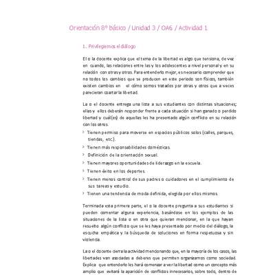 Orientación 8° básico-Unidad 3-OA6-Actividad 1 Orientación 8° básico-Unidad 3-OA6-Actividad 1