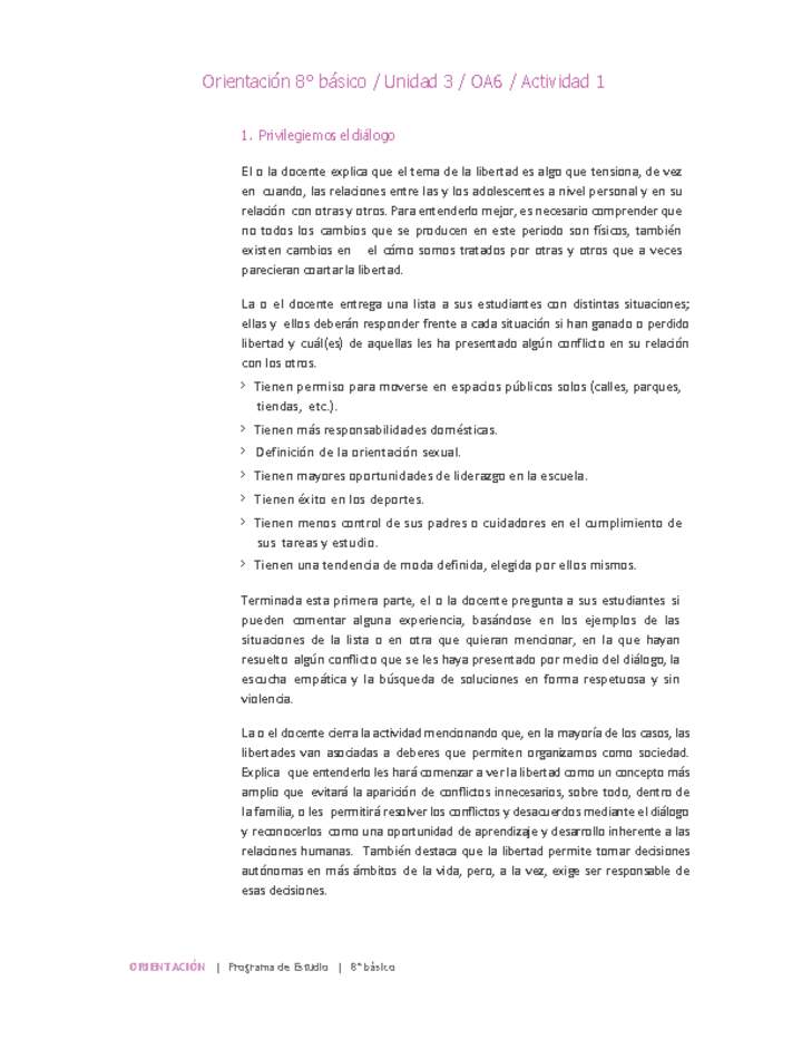 Orientación 8° básico-Unidad 3-OA6-Actividad 1 Orientación 8° básico-Unidad 3-OA6-Actividad 1