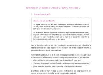 Orientación 8° básico-Unidad 5-OA9-Actividad 2 Orientación 8° básico-Unidad 5-OA9-Actividad 2