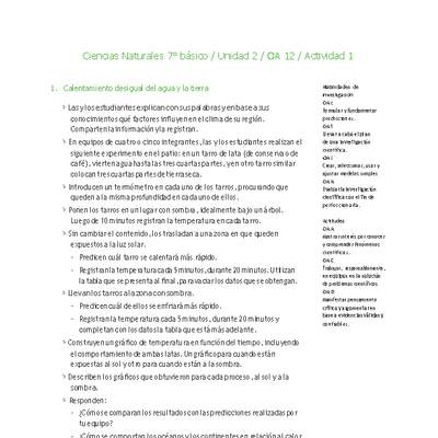 Ciencias Naturales 7° básico-Unidad 2-OA12-Actividad 1 Ciencias Naturales 7° básico-Unidad 2-OA12-Actividad 1