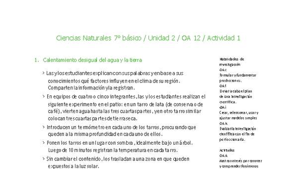 Ciencias Naturales 7° básico-Unidad 2-OA12-Actividad 1 Ciencias Naturales 7° básico-Unidad 2-OA12-Actividad 1