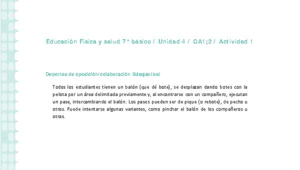 Educación Física 7° básico-Unidad 4-OA1;2-Actividad 1 Educación Física 7° básico-Unidad 4-OA1;2-Actividad 1