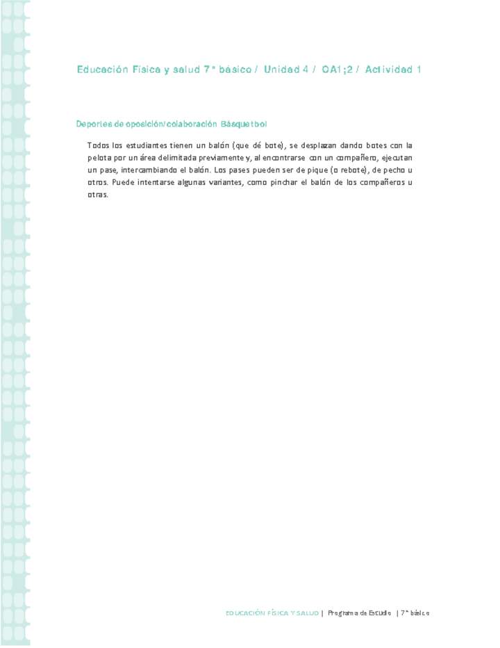Educación Física 7° básico-Unidad 4-OA1;2-Actividad 1 Educación Física 7° básico-Unidad 4-OA1;2-Actividad 1