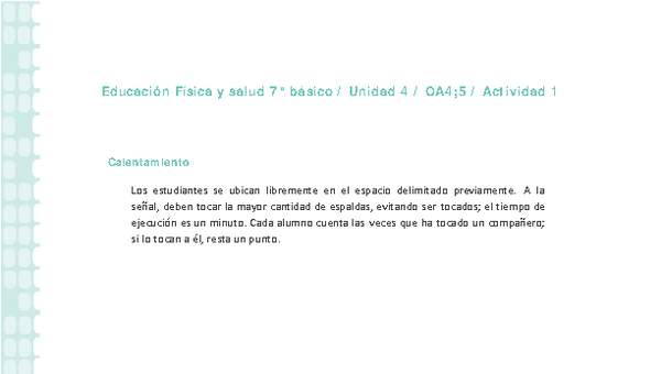 Educación Física 7° básico-Unidad 4-OA4;5-Actividad 1 Educación Física 7° básico-Unidad 4-OA4;5-Actividad 1