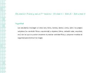 Educación Física 7° básico-Unidad 4-OA4;5-Actividad 2 Educación Física 7° básico-Unidad 4-OA4;5-Actividad 2