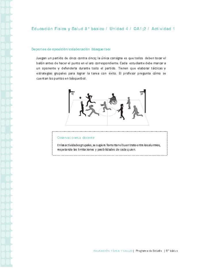 Educación Física 8° básico-Unidad 4-OA1;2-Actividad 1 Educación Física 8° básico-Unidad 4-OA1;2-Actividad 1