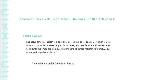 Educación Física 8° básico-Unidad 4-OA3-Actividad 2 Educación Física 8° básico-Unidad 4-OA3-Actividad 2