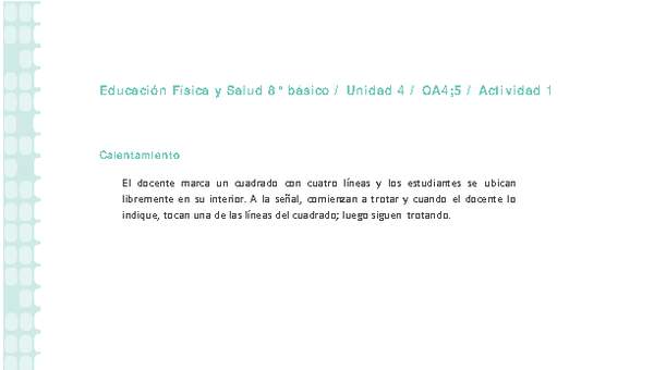Educación Física 8° básico-Unidad 4-OA4;5-Actividad 1 Educación Física 8° básico-Unidad 4-OA4;5-Actividad 1