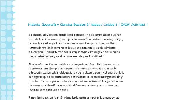 Historia 8° básico-Unidad 4-OA20-Actividad 1 Historia 8° básico-Unidad 4-OA20-Actividad 1