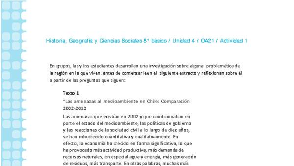 Historia 8° básico-Unidad 4-OA21-Actividad 1 Historia 8° básico-Unidad 4-OA21-Actividad 1